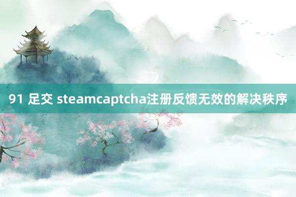 91 足交 steamcaptcha注册反馈无效的解决秩序