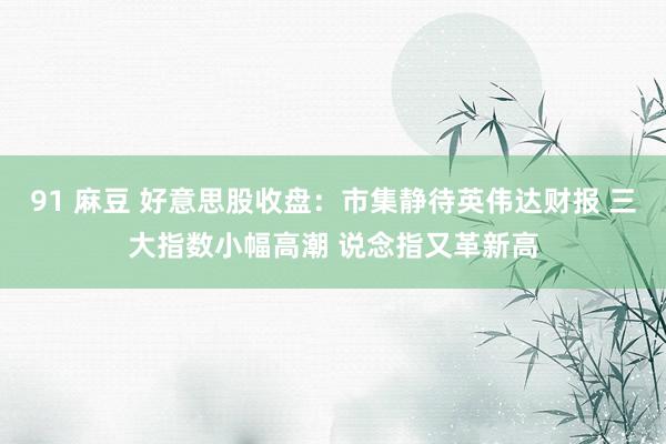 91 麻豆 好意思股收盘：市集静待英伟达财报 三大指数小幅高潮 说念指又革新高