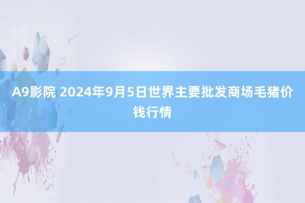 A9影院 2024年9月5日世界主要批发商场毛猪价钱行情